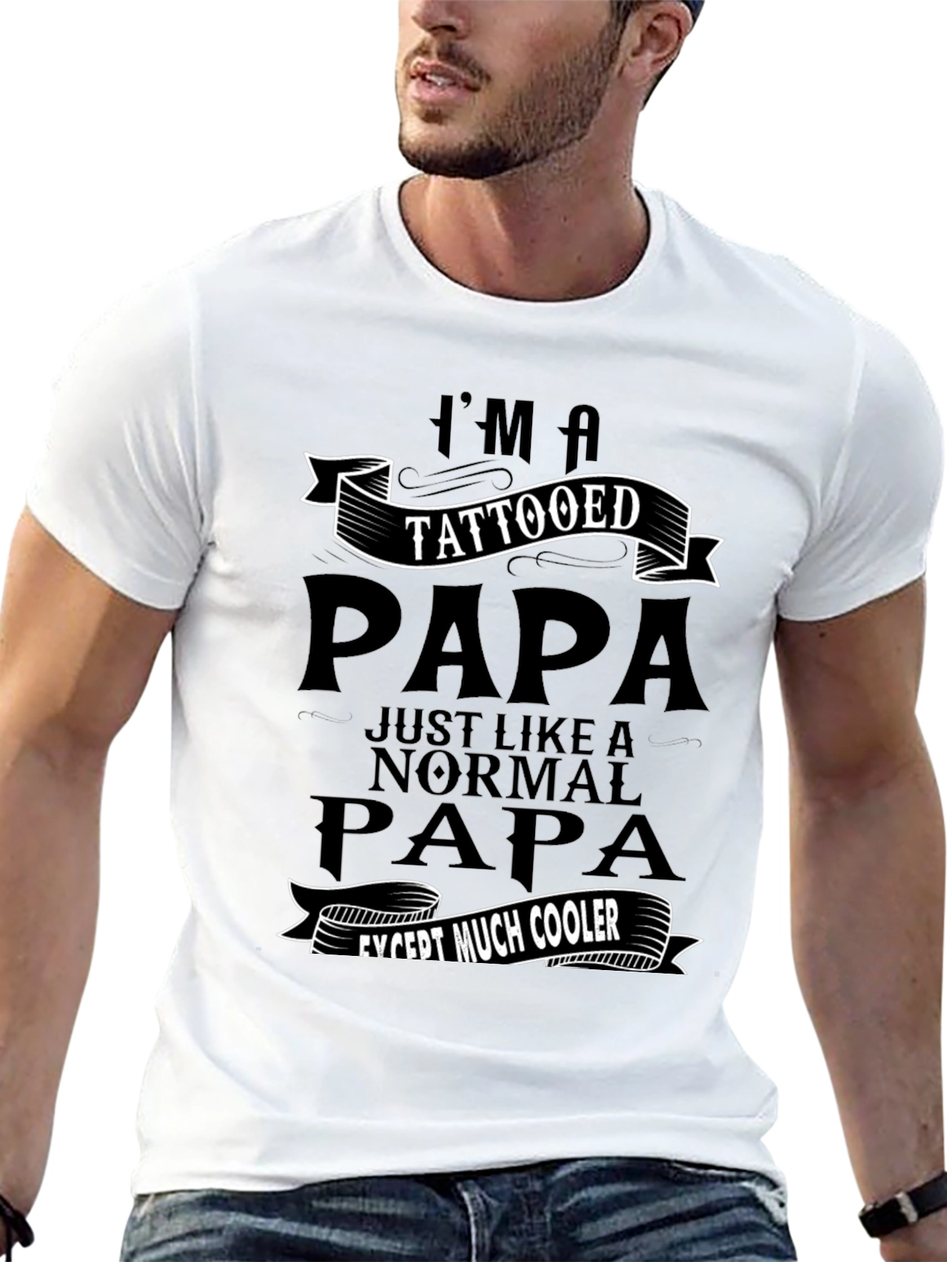 Tattooed Papa Graphic Tee - Cool Dad Gift