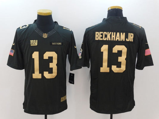 Men's New York Giants Odell Beckham Jr. #13 Black Player Game Jerseys