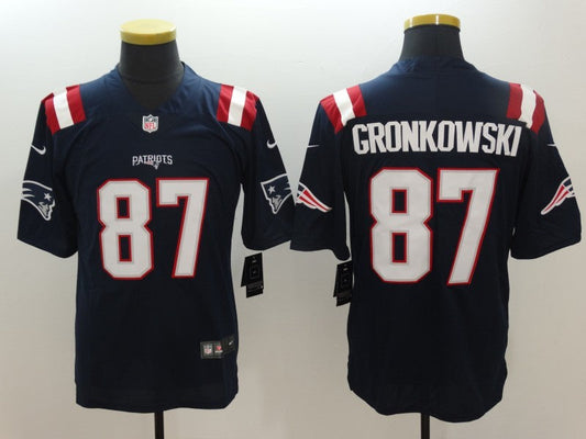 Men's New England Patriots Rob Gronkowski #87 Navy Game Player Jerseys