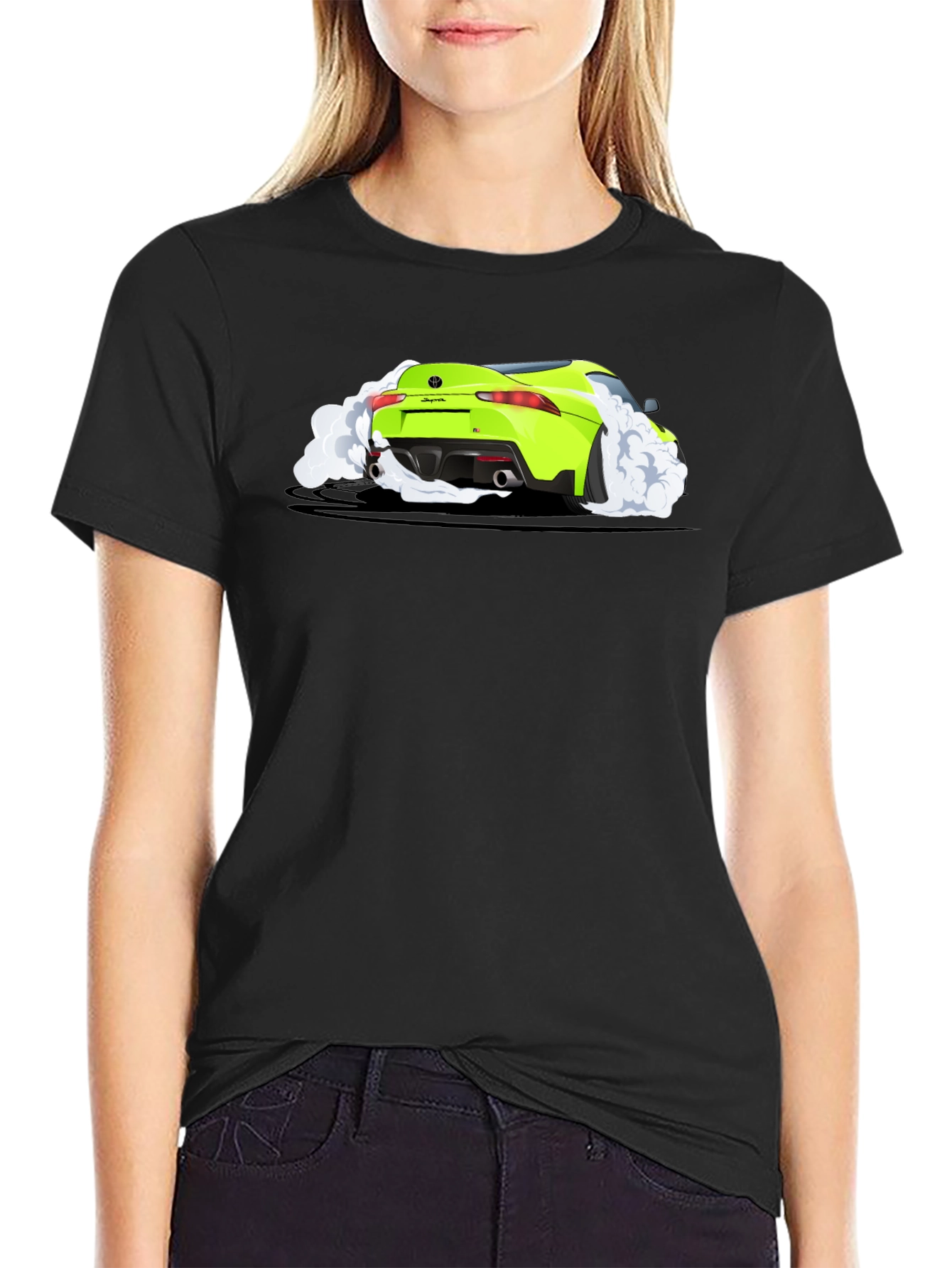 Supra Burnout Tee - Black Cotton Graphic T-Shirt