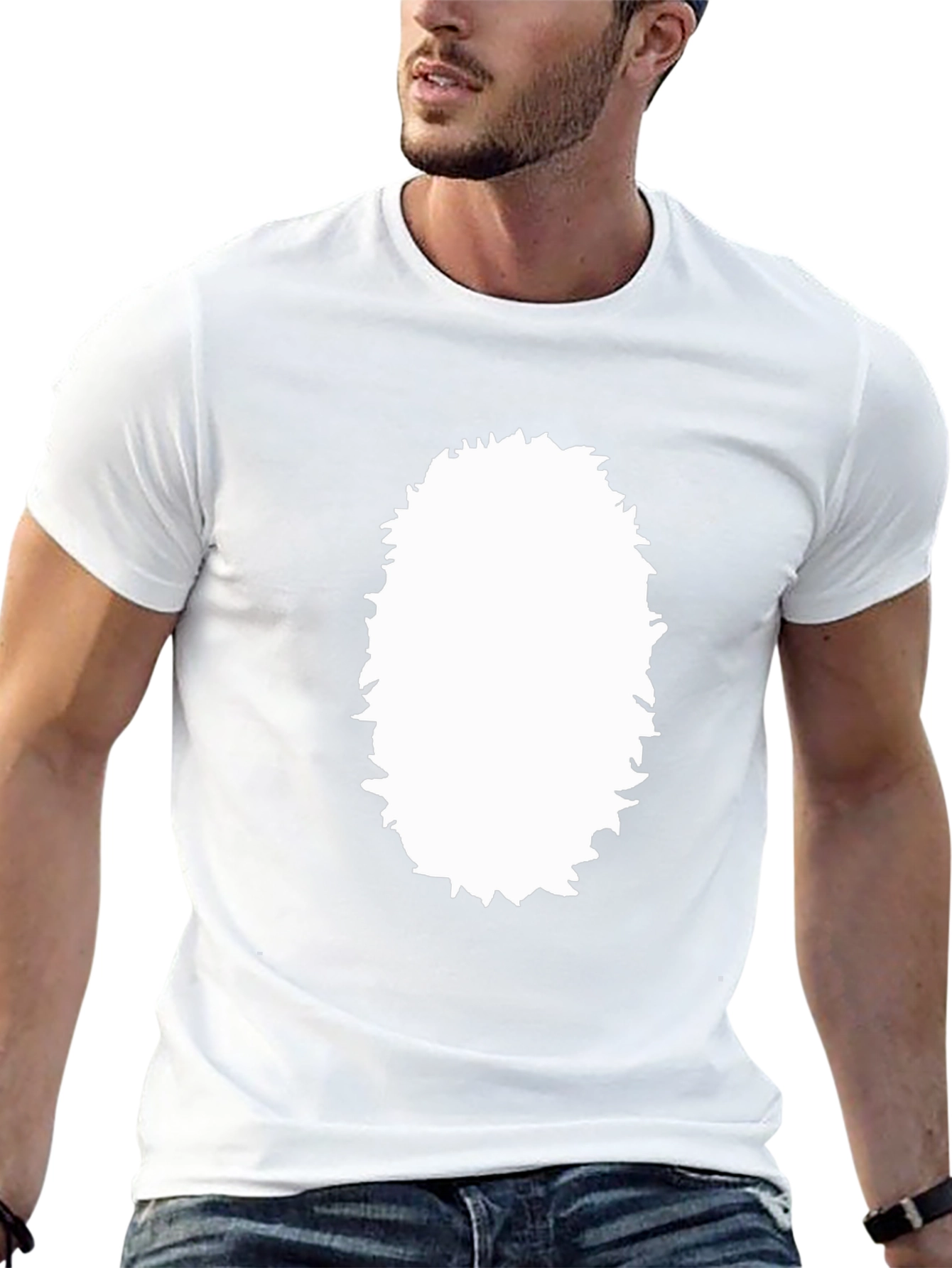 Black Graphic Tee with Custom Print Area