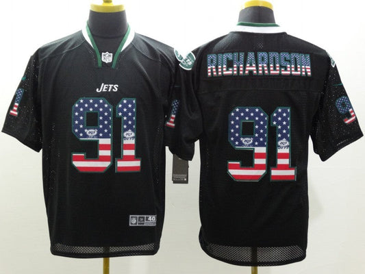 Men's New York Jets Sheldon Richardson #91 Black Game Jerseys