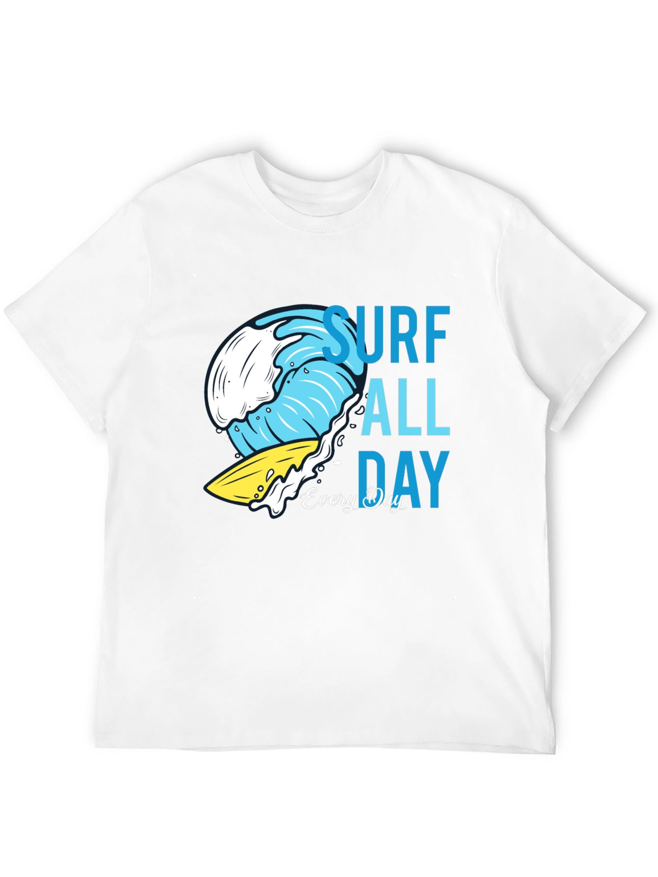 Surf All Day T-Shirt - Cool Wave Design