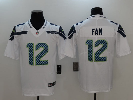 Men's Seattle Seahawks 12th Fan White Game Team Jerseys