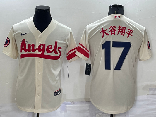 Men's Los Angeles Angels Shohei Ohtani #17 Cream City Connect Replica Team Jerseys