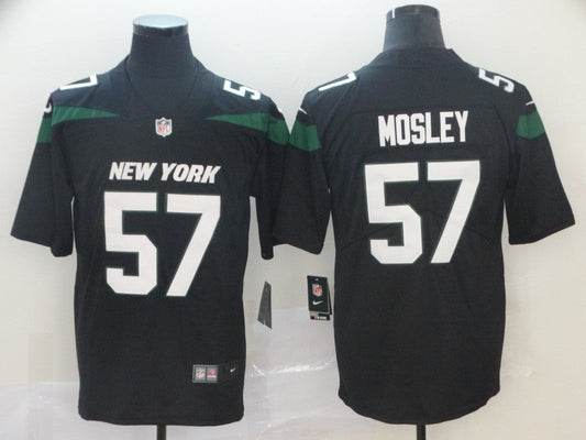 Men's New York Jets C. J. Mosley #57 Black Game Jerseys