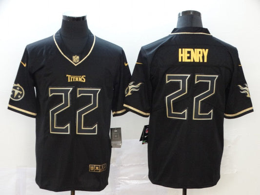Men's Tennessee Titans Derrick Henry #22 Black Game Jerseys