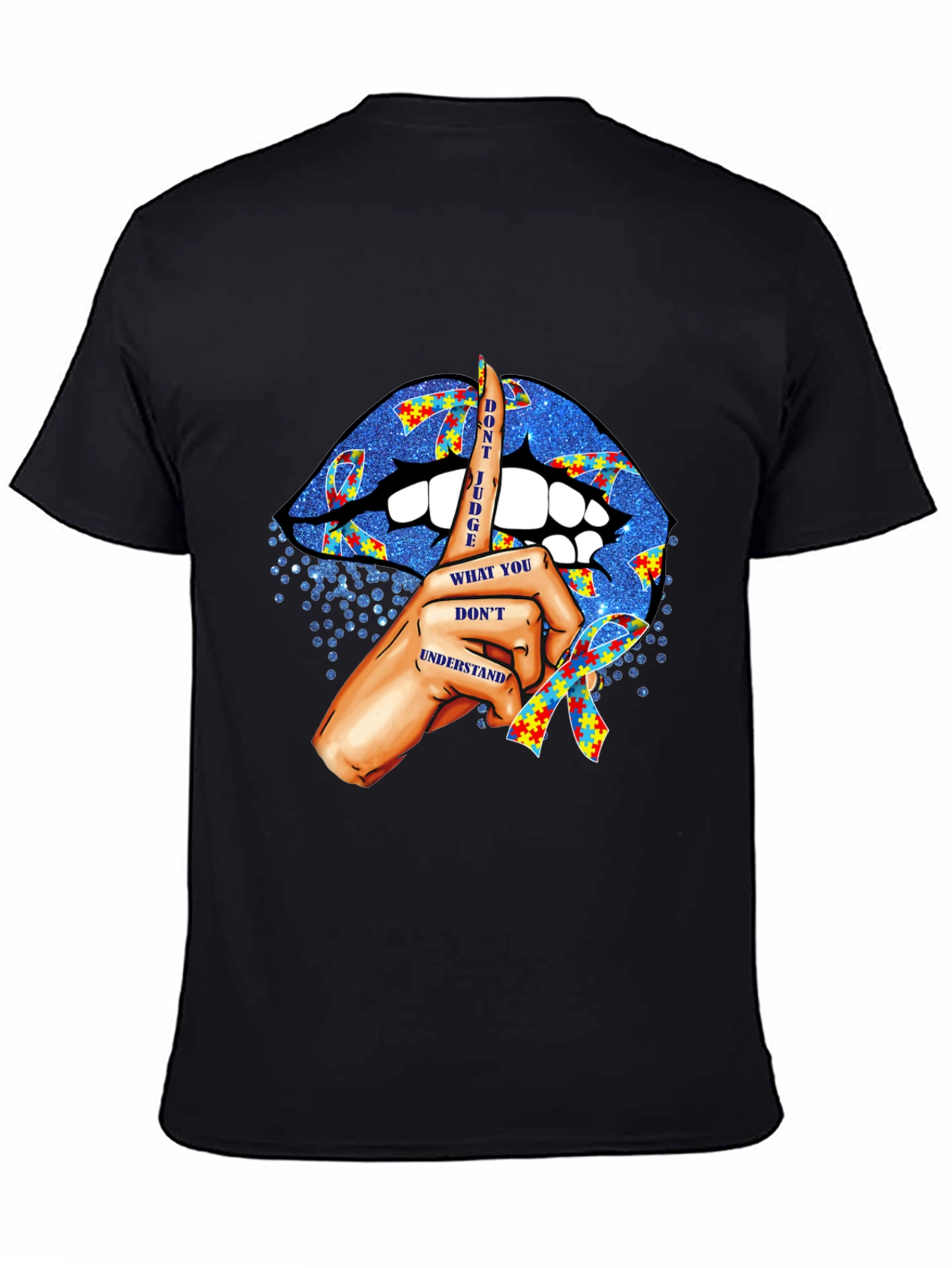 Autism Awareness Lips T-Shirt - Dont Judge