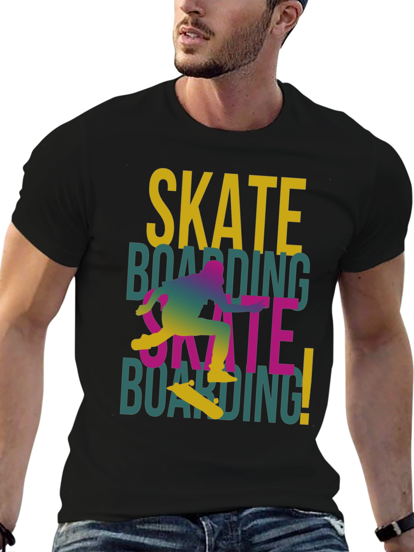 Skateboarding Graphic T-Shirt - Cool Casual Tee