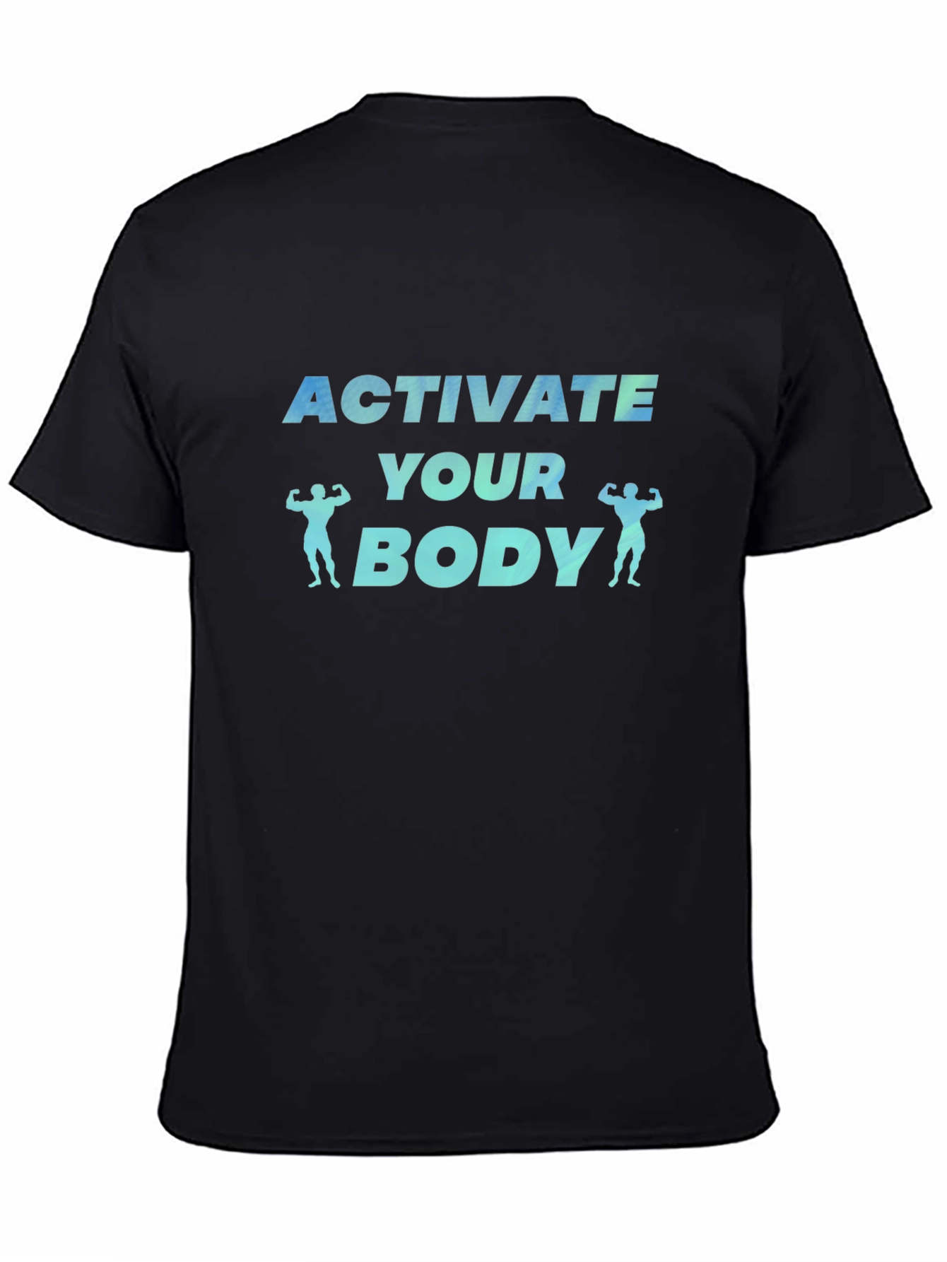 Activate Your Body Graphic Print Black T-Shirt