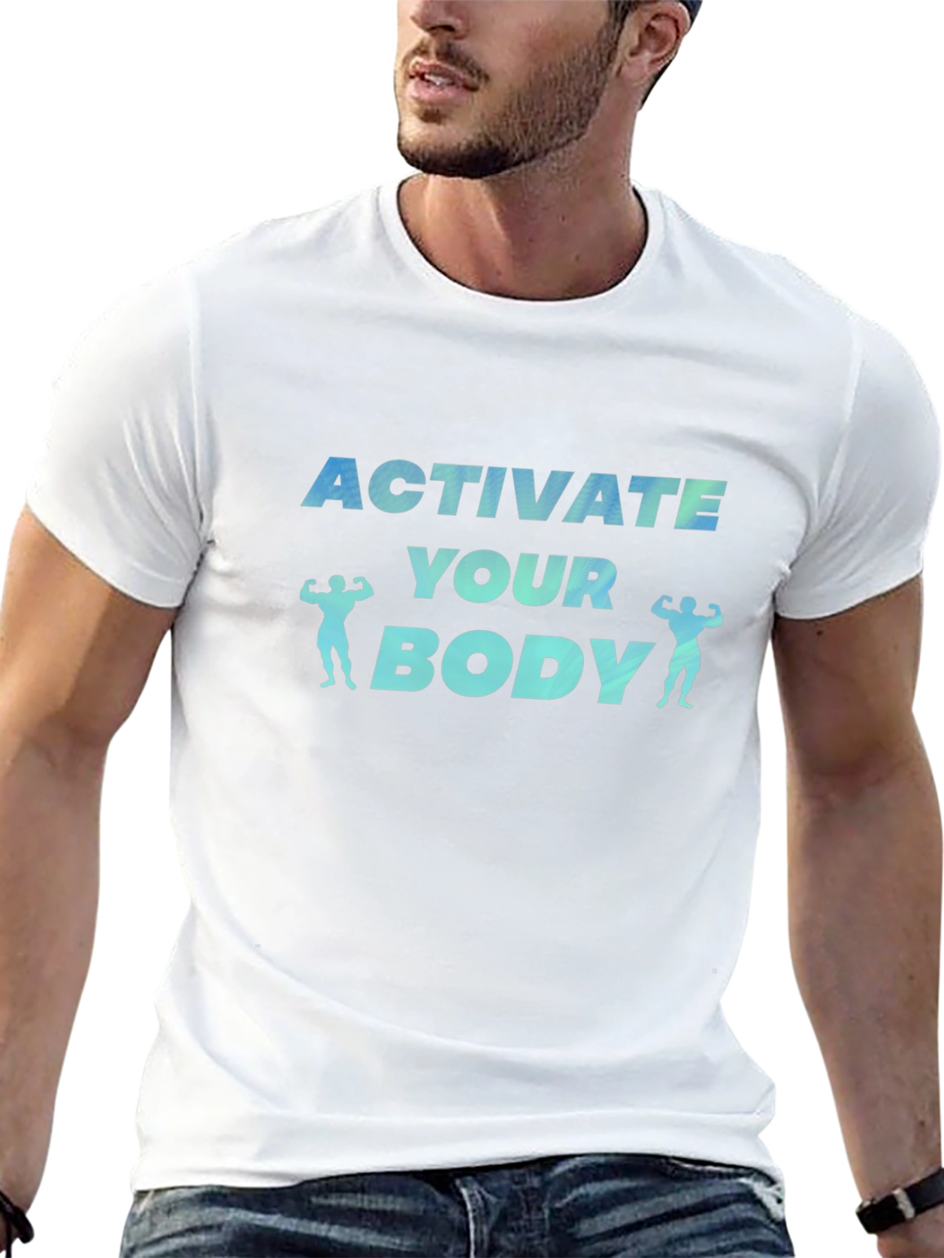 Activate Your Body Graphic Print Black T-Shirt