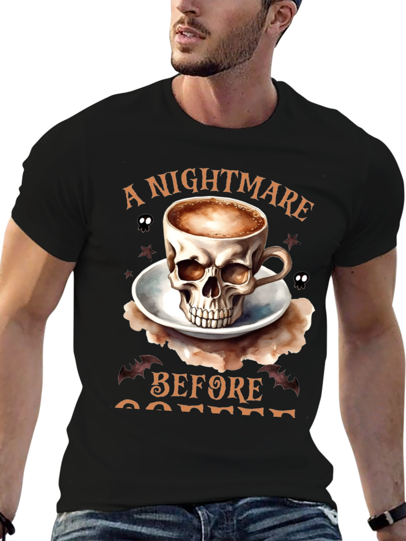 Nightmare Before Coffee Graphic T-Shirt