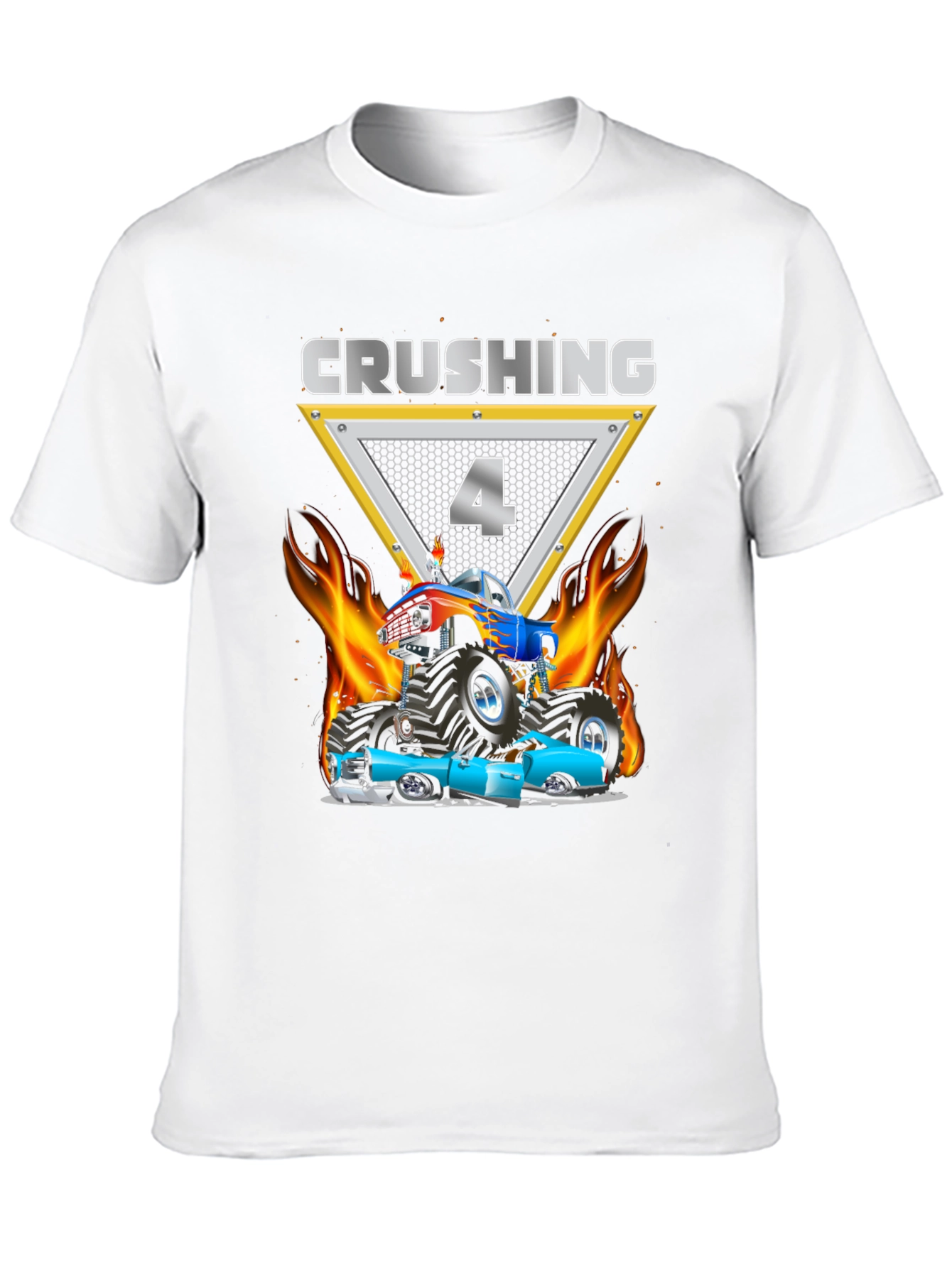 Crushing 4th Birthday Monster Truck T-Shirt