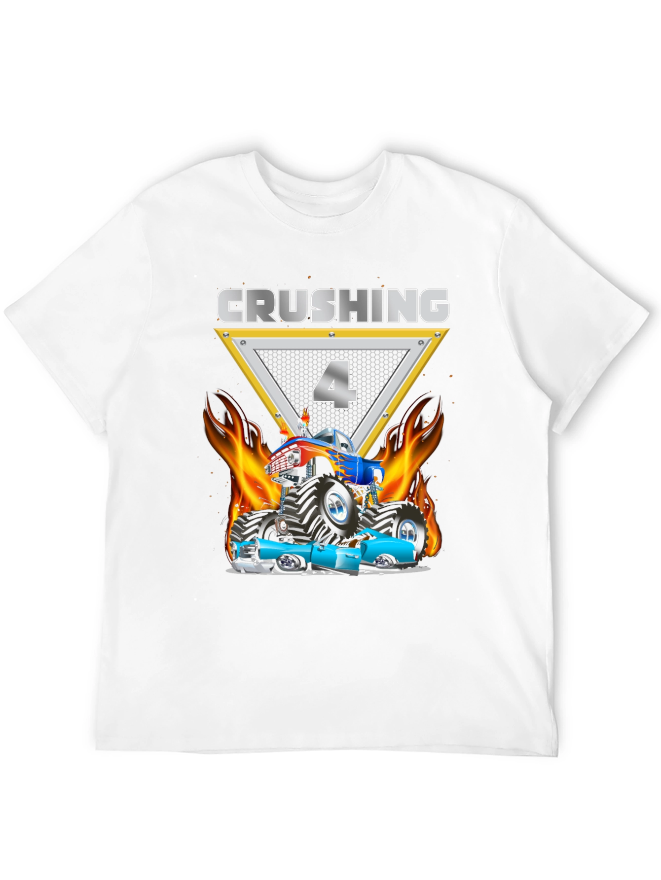 Crushing 4th Birthday Monster Truck T-Shirt