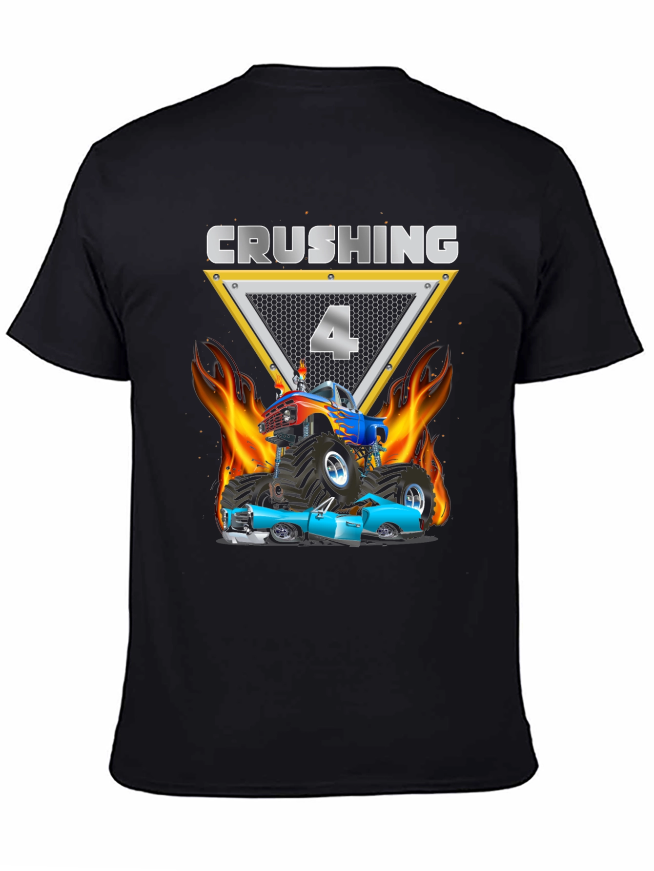 Crushing 4th Birthday Monster Truck T-Shirt