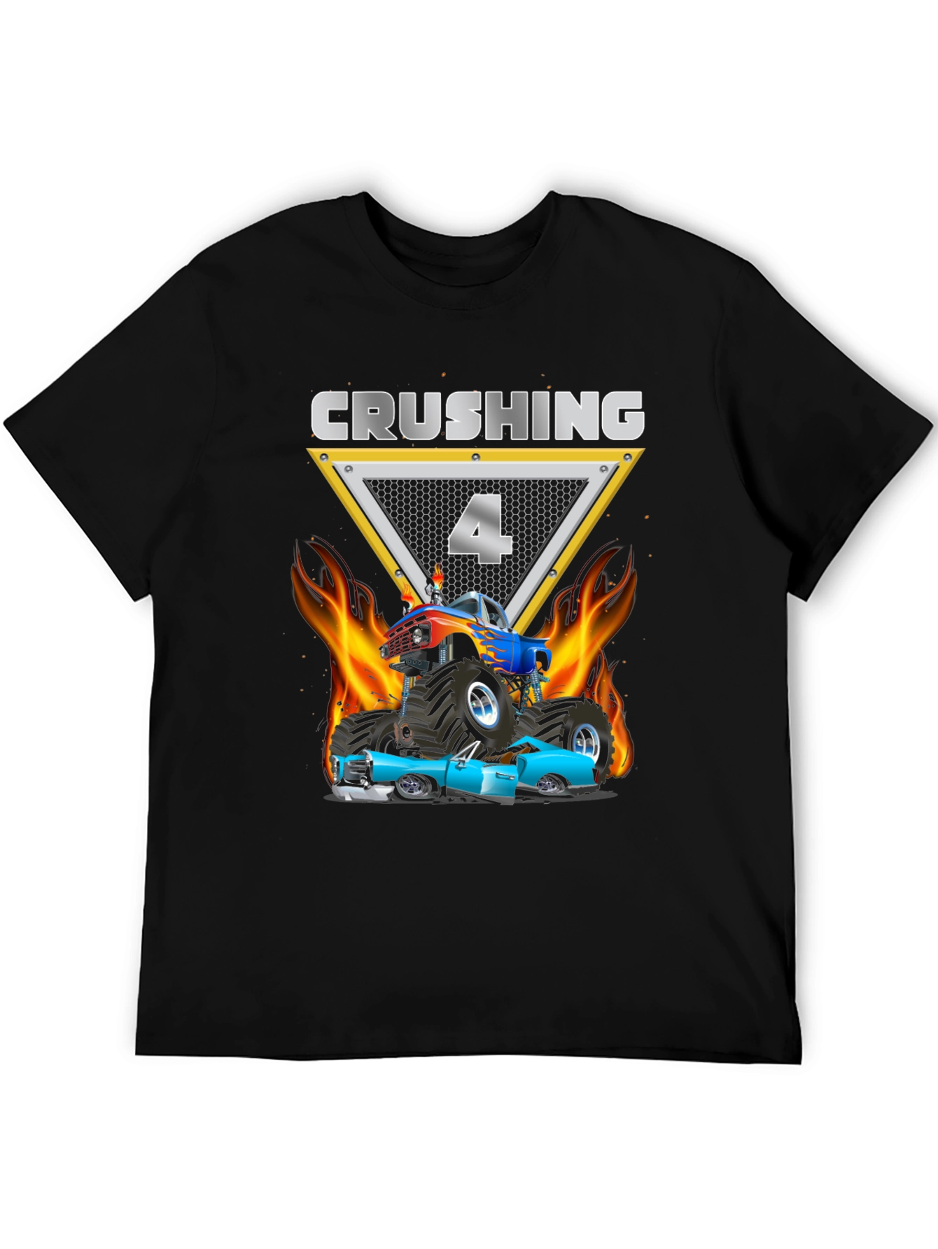 Crushing 4th Birthday Monster Truck T-Shirt