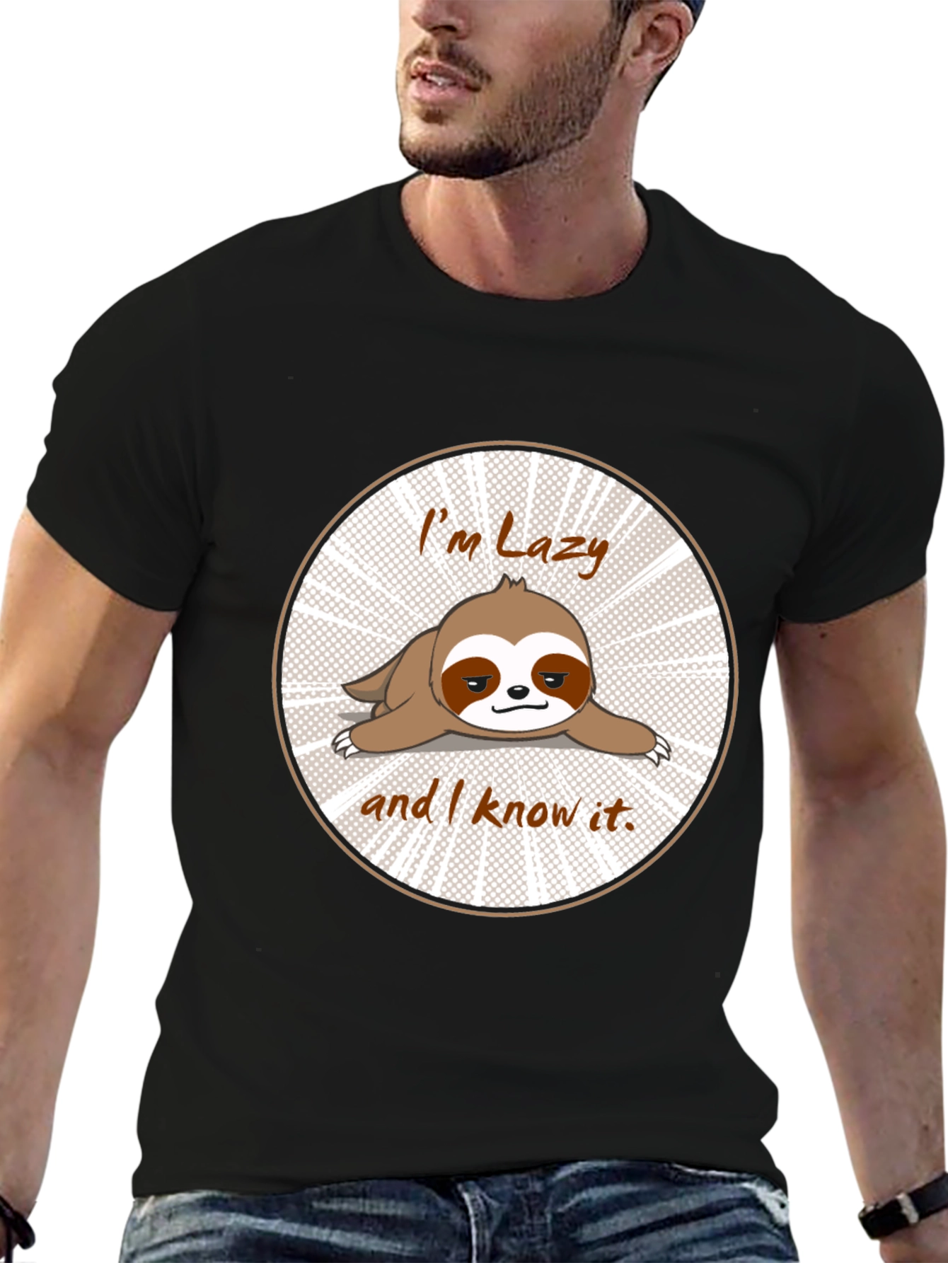 Lazy Sloth T-Shirt Funny Graphic Tee