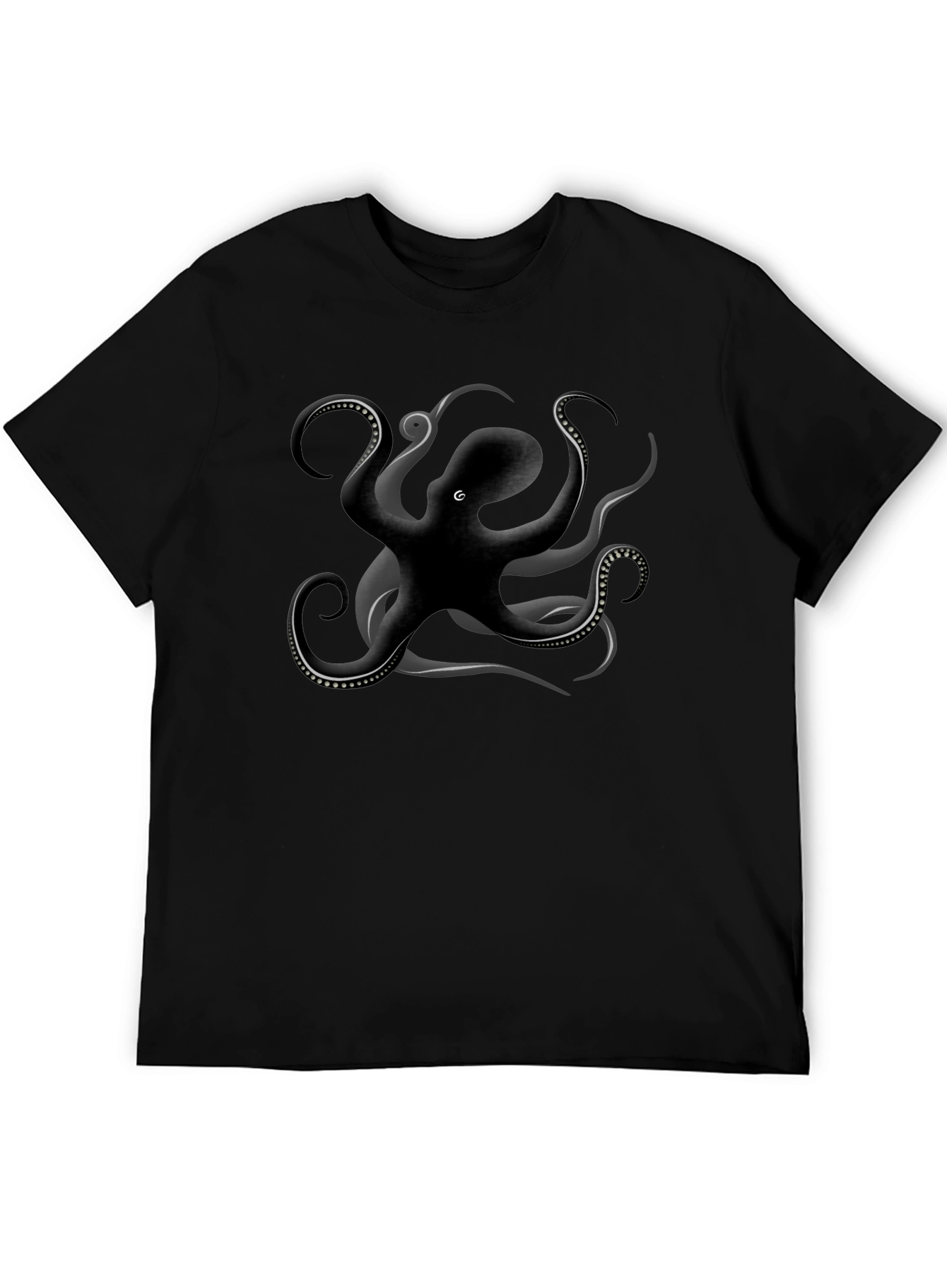 Octopus Graphic Tee - Stylish Mens Black T-Shirt