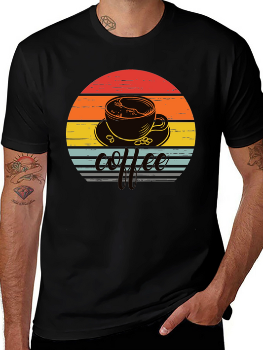Retro Coffee Sunset Graphic Tee
