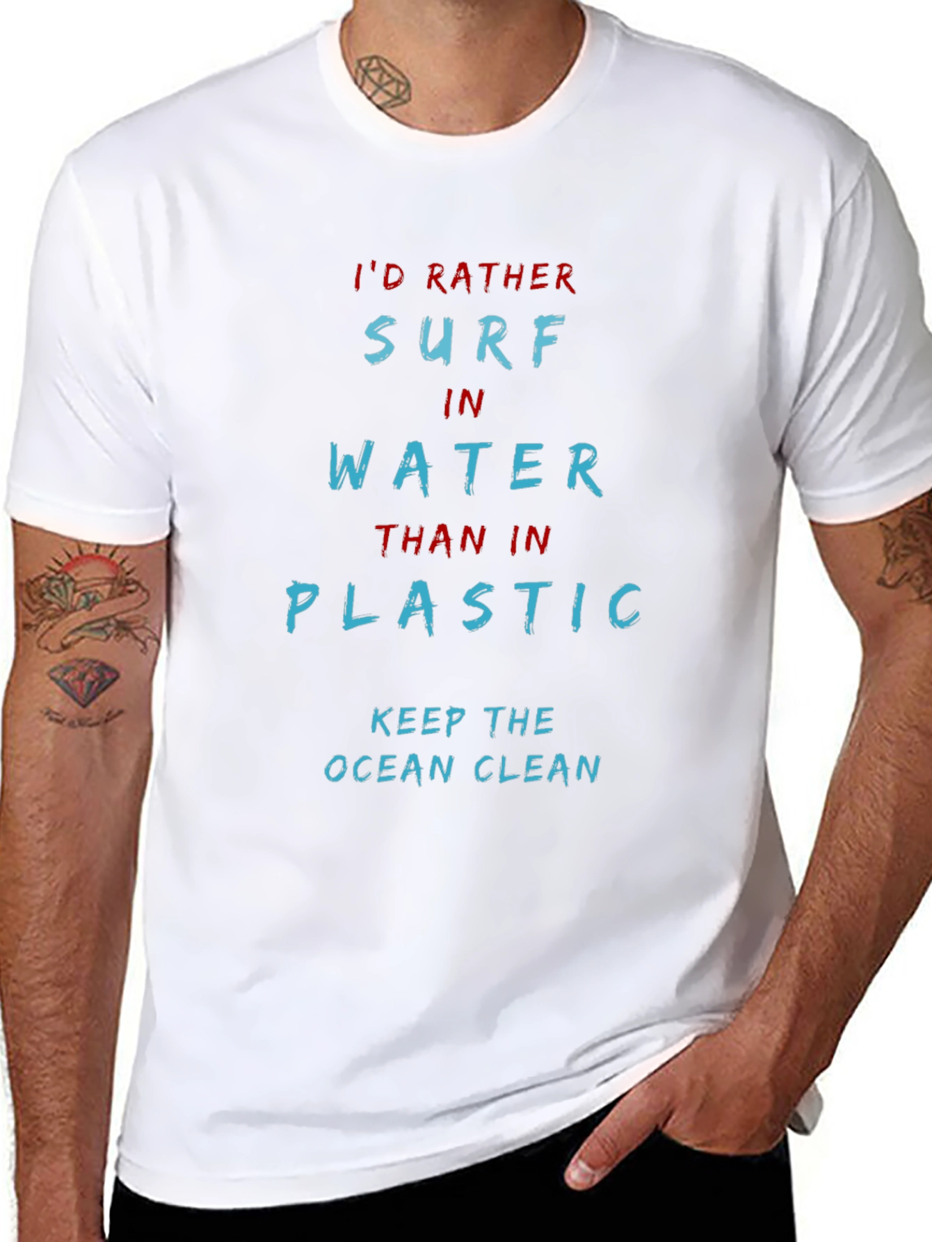 Surf in Water T-Shirt: Keep the Ocean Clean