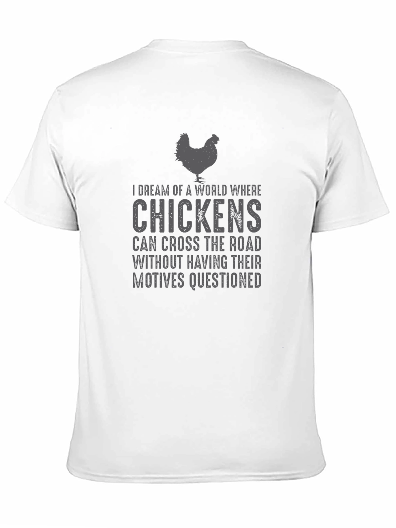 Chicken Road Crossing T-Shirt - Funny Graphic Tee