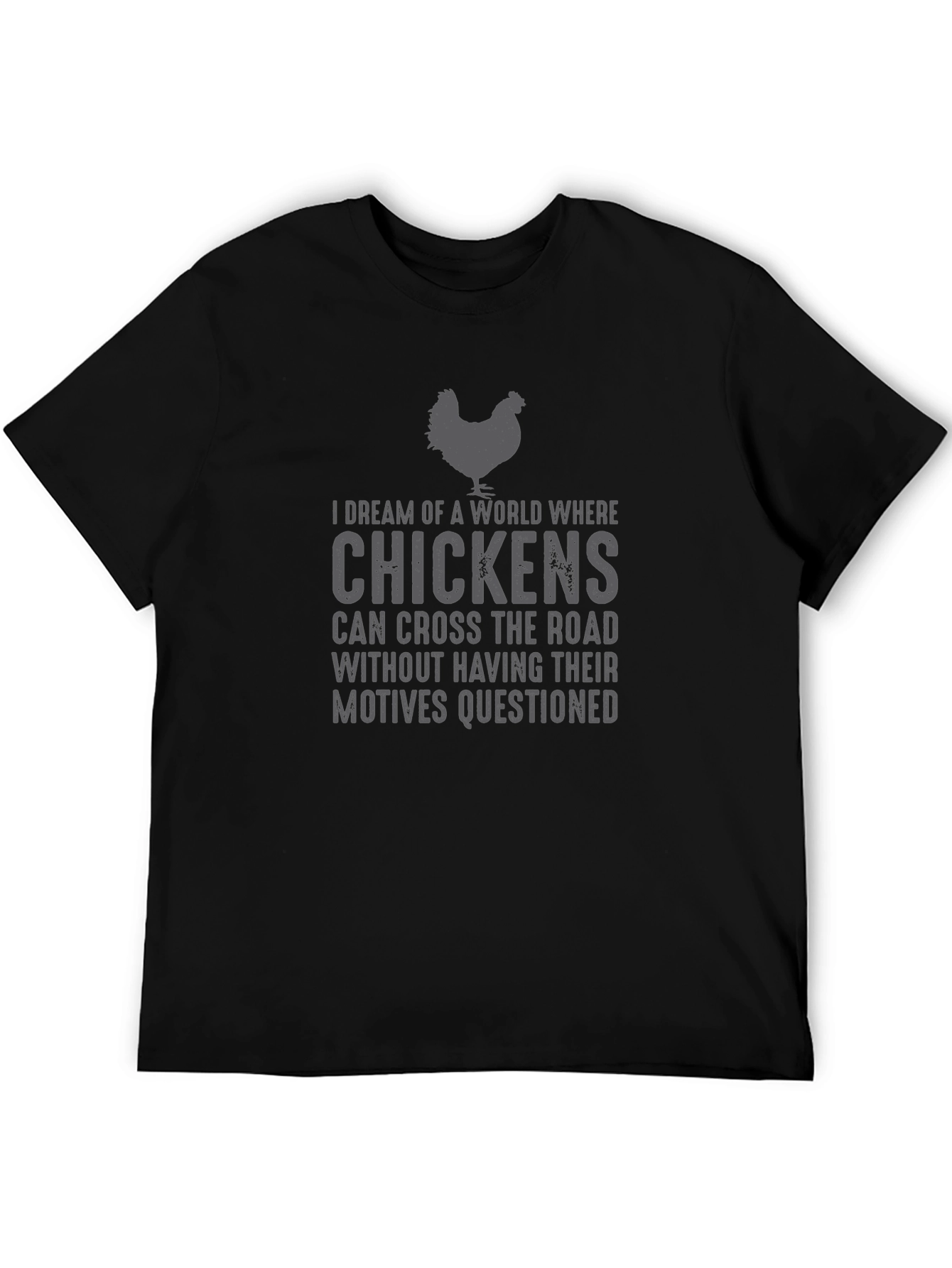 Chicken Road Crossing T-Shirt - Funny Graphic Tee
