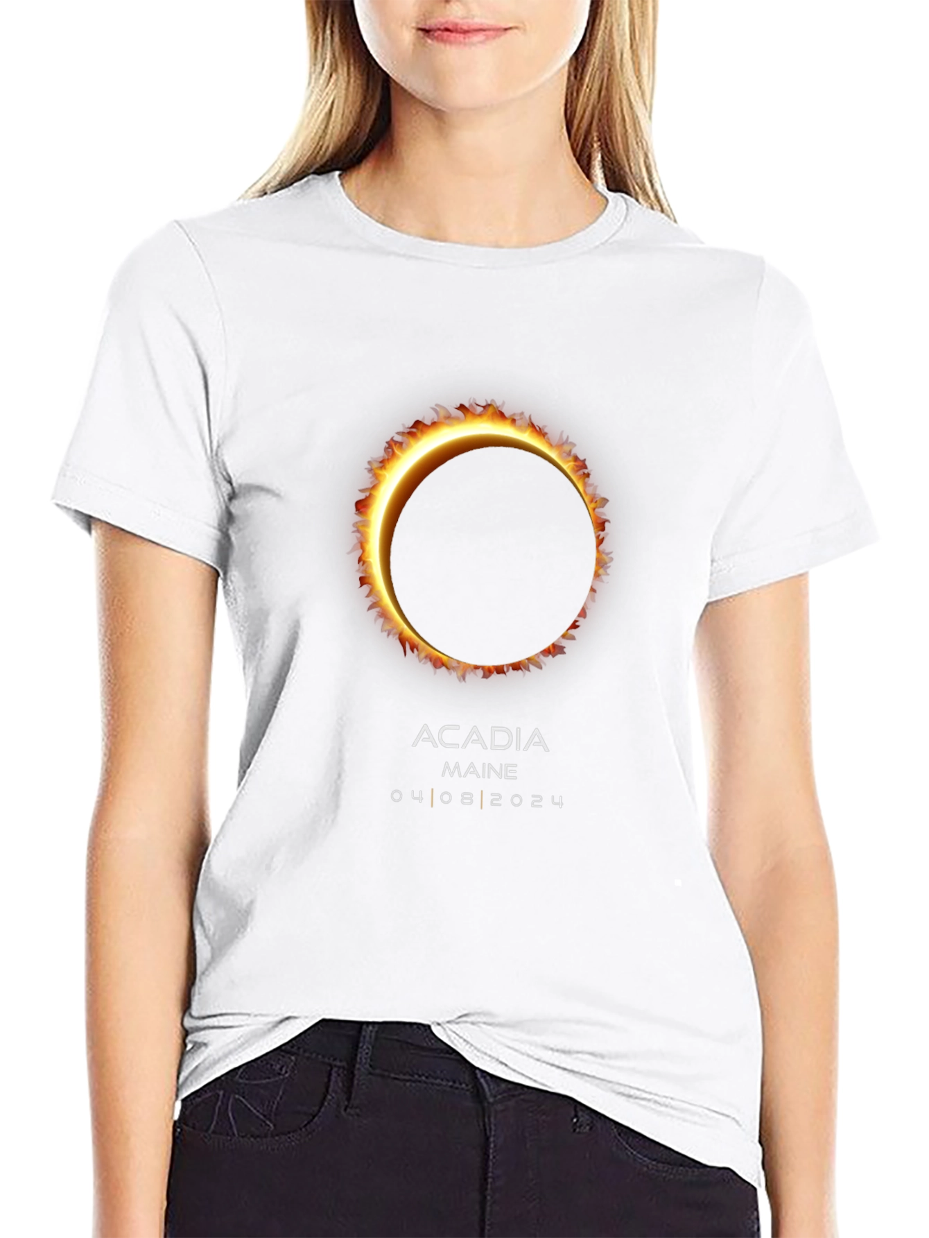 Total Solar Eclipse Acadia Maine 2024 T-Shirt