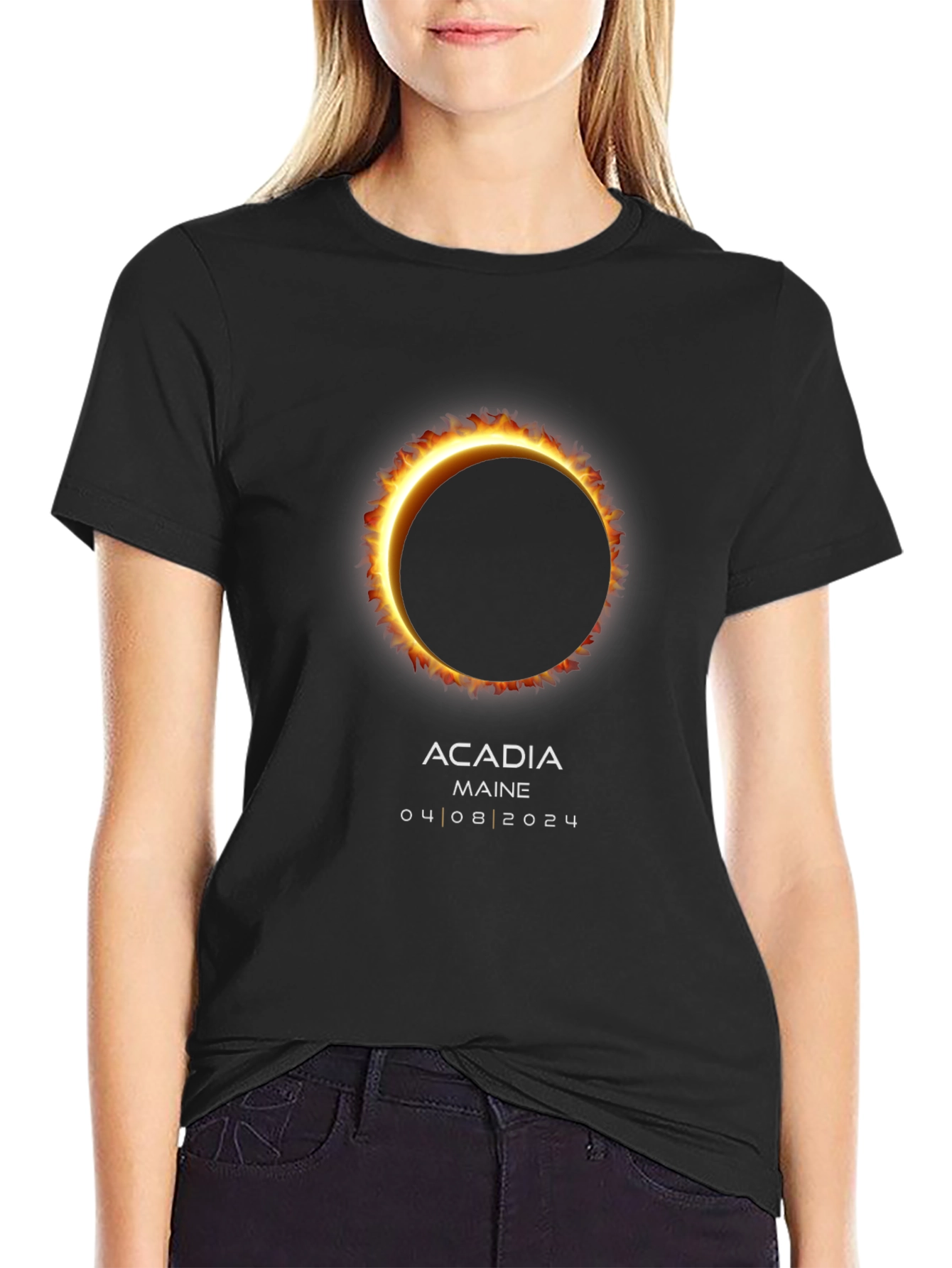 Total Solar Eclipse Acadia Maine 2024 T-Shirt