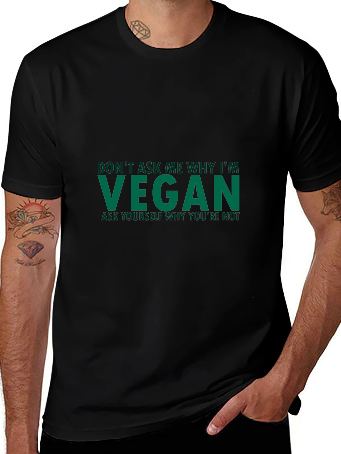 Vegan Statement T-Shirt - Ask Yourself Why Youre Not