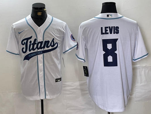 Men's Tennessee Titans Will Levis #8 White Player Jerseys