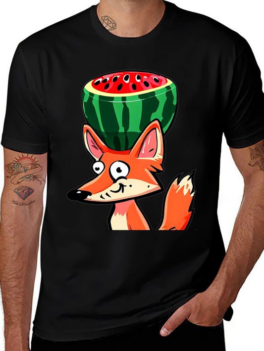 Funny Fox Watermelon Graphic Tee