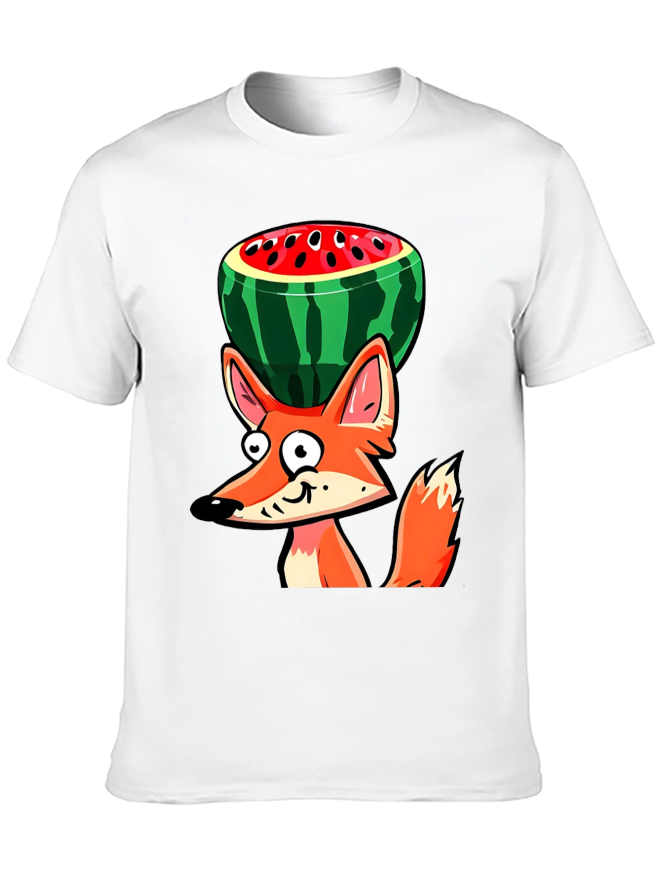 Funny Fox Watermelon Graphic Tee
