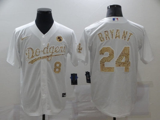Men's Los Angeles Dodgers Kobe Bryant #8-24 White Player Jerseys