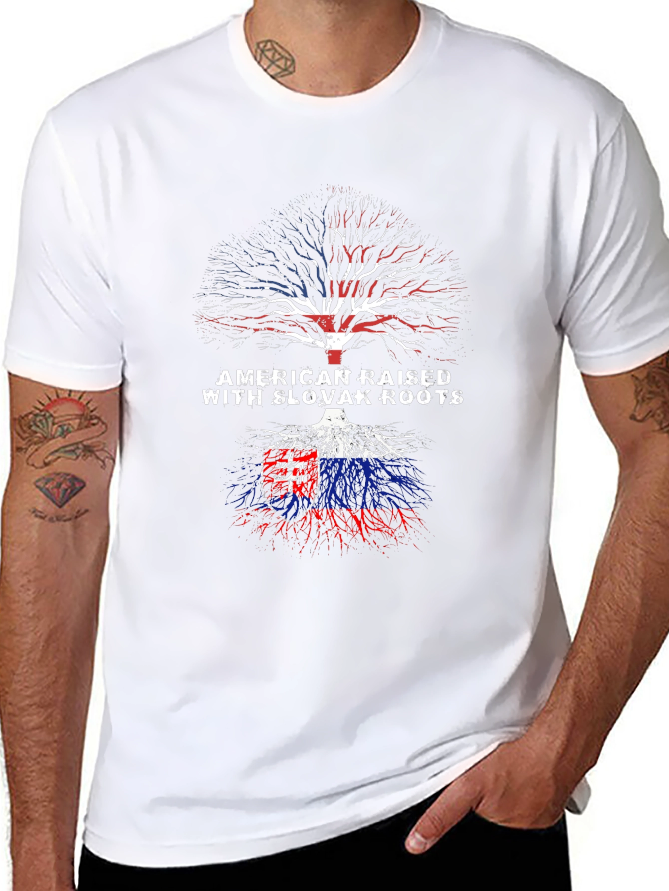 American Raised Slovak Roots T-Shirt