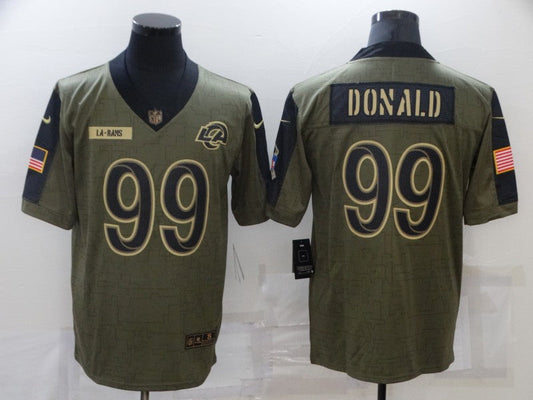Men's Los Angeles Rams Aaron Donald #99 Brown Game Player Jerseys