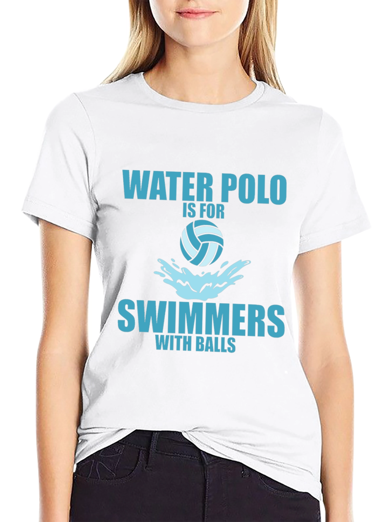 Water Polo Swimmers with Balls Graphic Tee