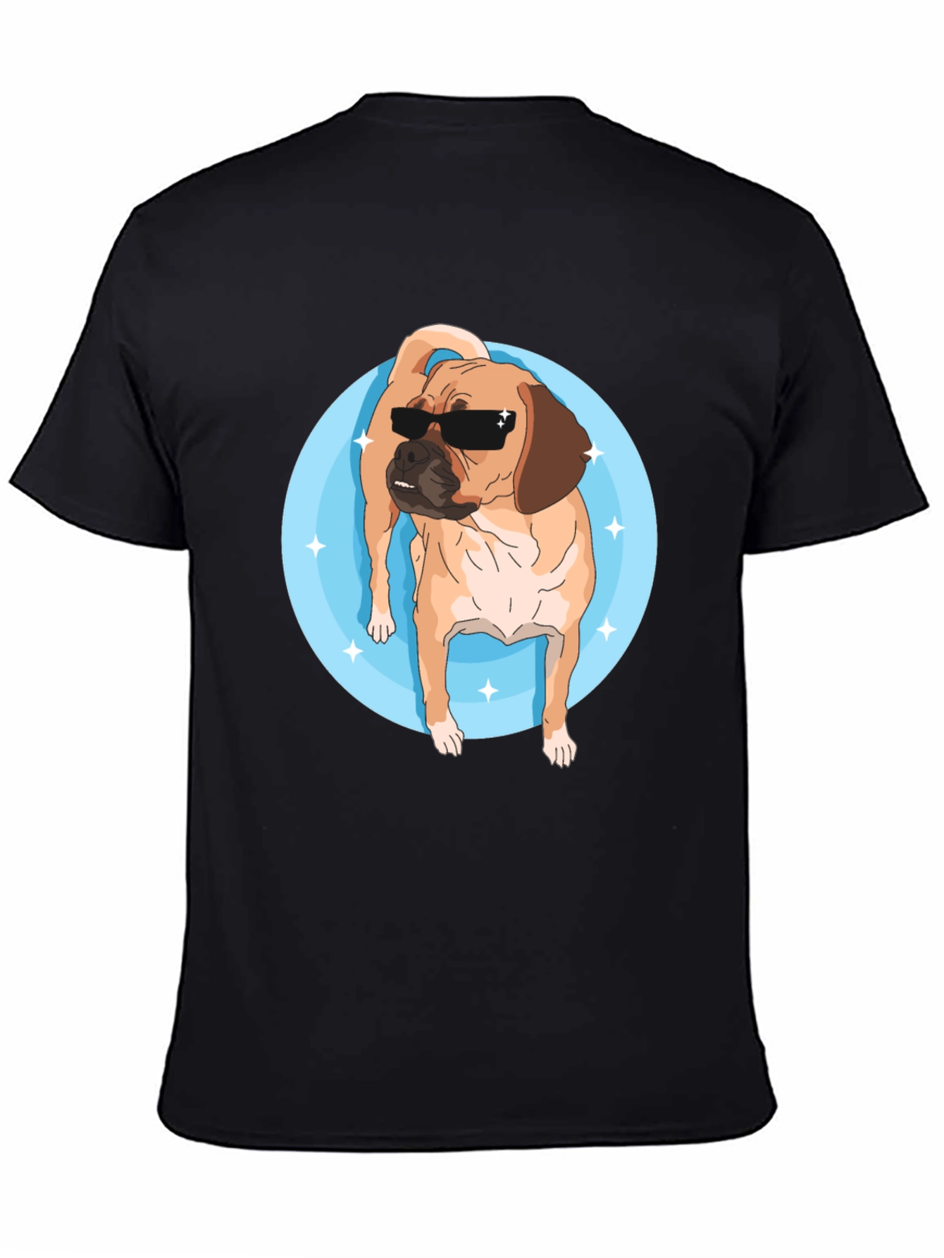 Cool Pug T-Shirt - Black Graphic Tee