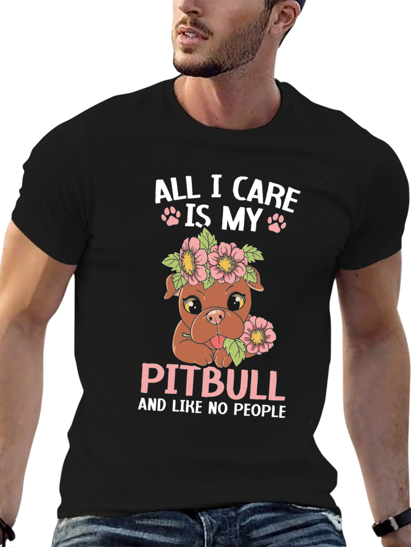 All I Care Is My Pitbull T-Shirt