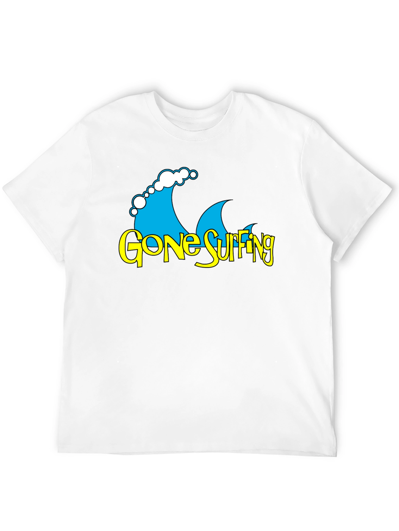Gone Surfing Graphic T-Shirt - Black Cotton Tee