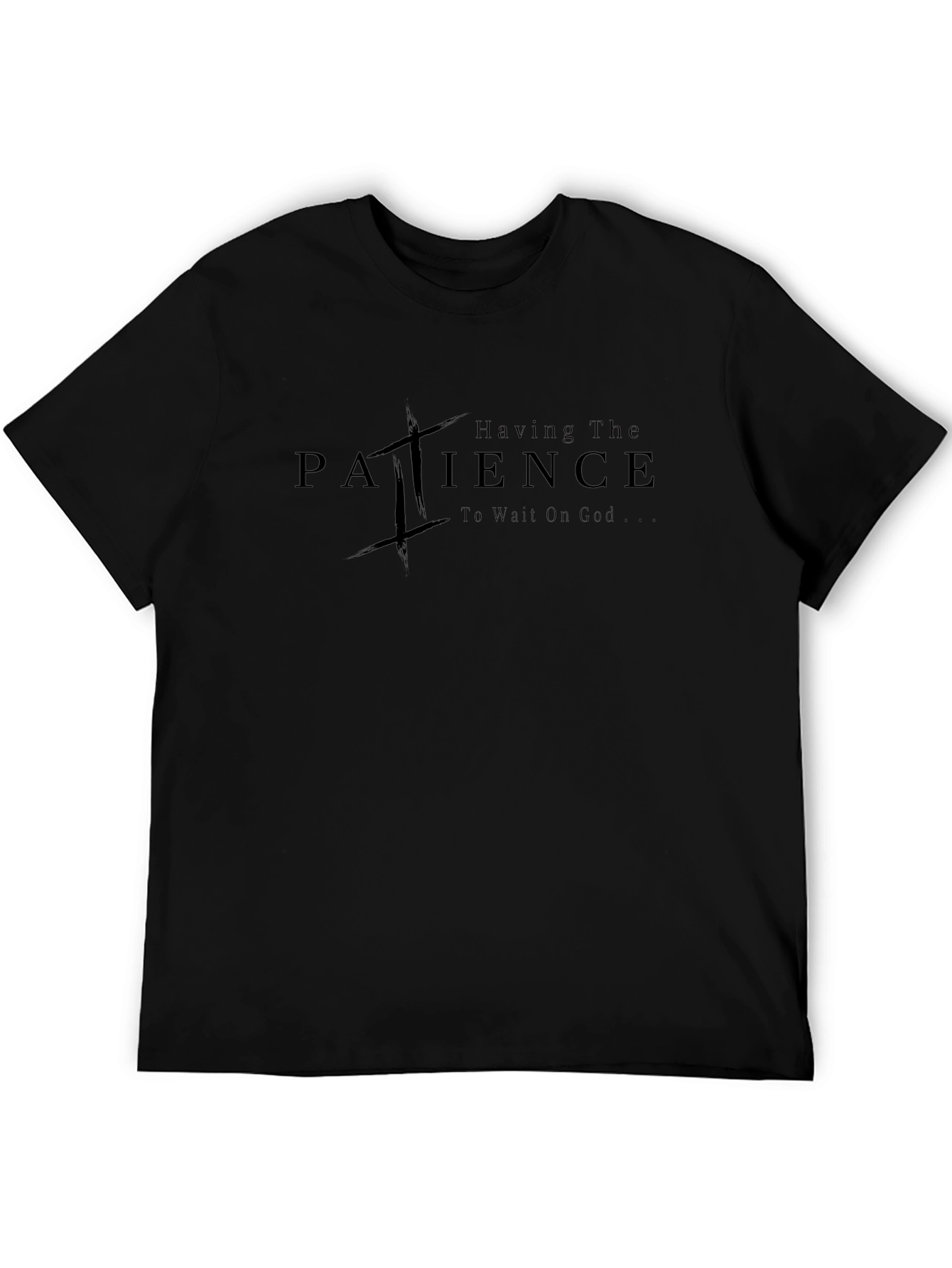 Patience Graphic Black T-Shirt