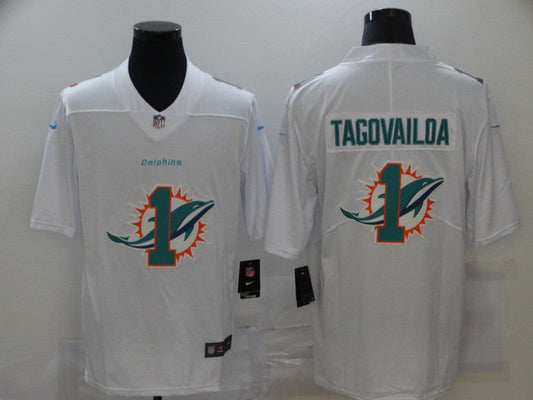 Men's Miami Dolphins Tua Tagovailoa #1 White Player Game Jerseys