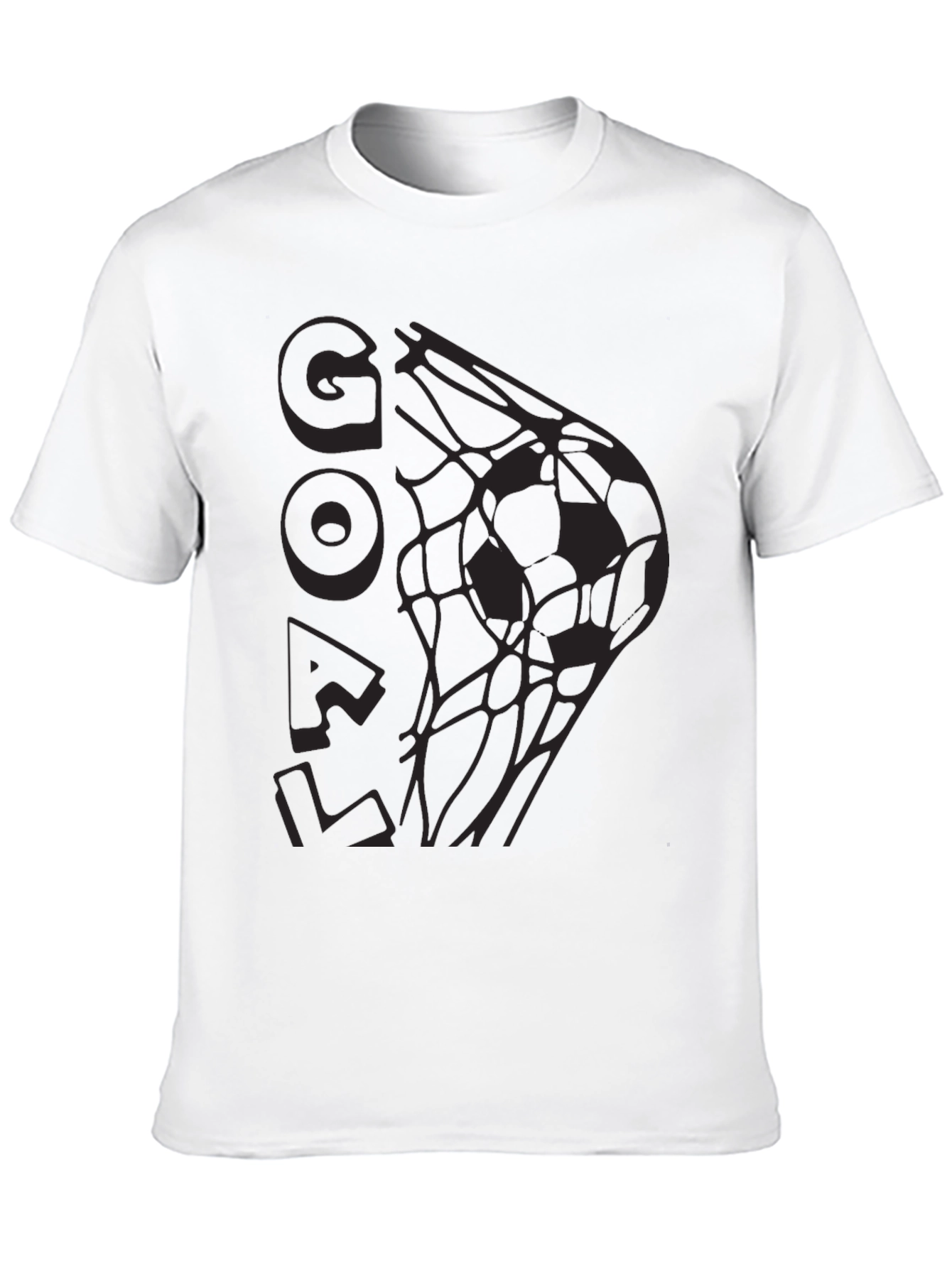 Goal! Soccer Ball Net Graphic T-Shirt - Black