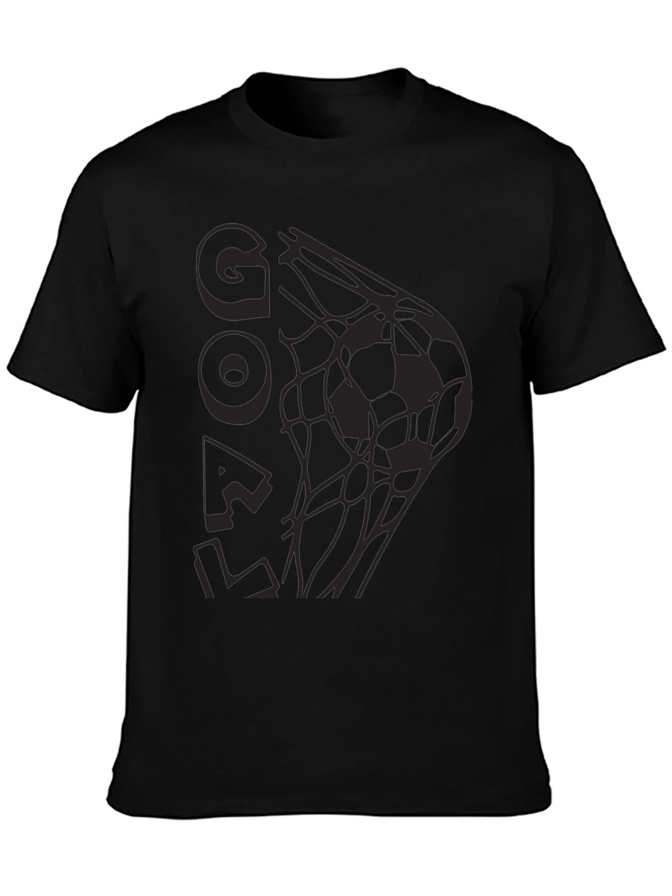 Goal! Soccer Ball Net Graphic T-Shirt - Black