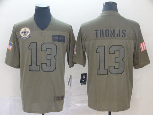 Men's New Orleans Saints Michael Thomas #13 Brown Game Jerseys