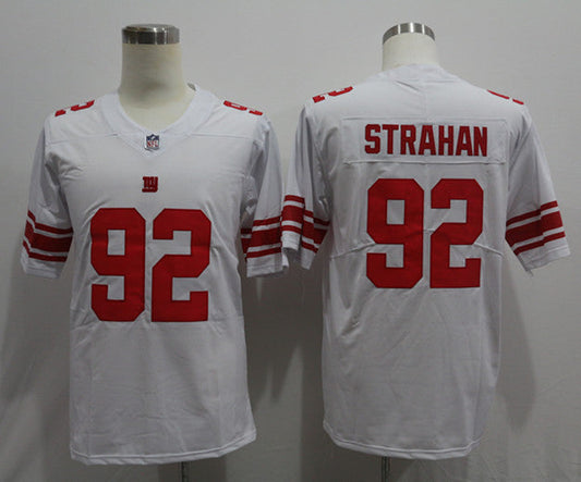 Men's New York Giants Michael Strahan #92 White Game Retired Player Jerseys