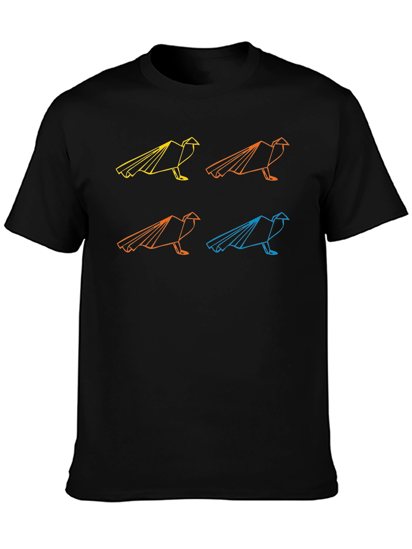 Geometric Raven Graphic T-Shirt
