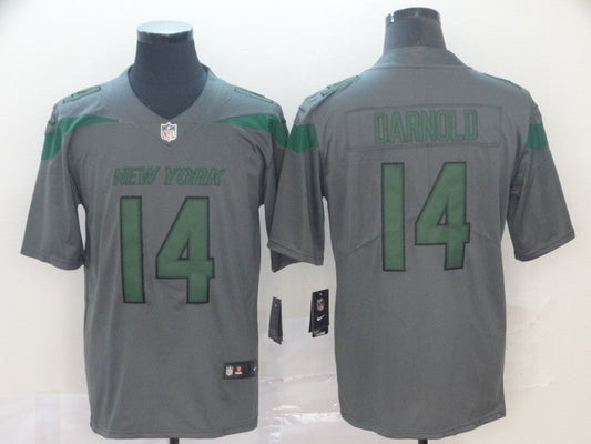 Men's New York Jets Sam Darnold #14 Gray Game Jerseys