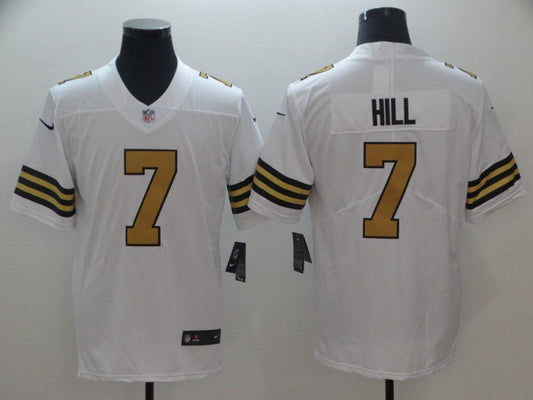 Men's New Orleans Saints Taysom Hill #7 White Player Game Jerseys