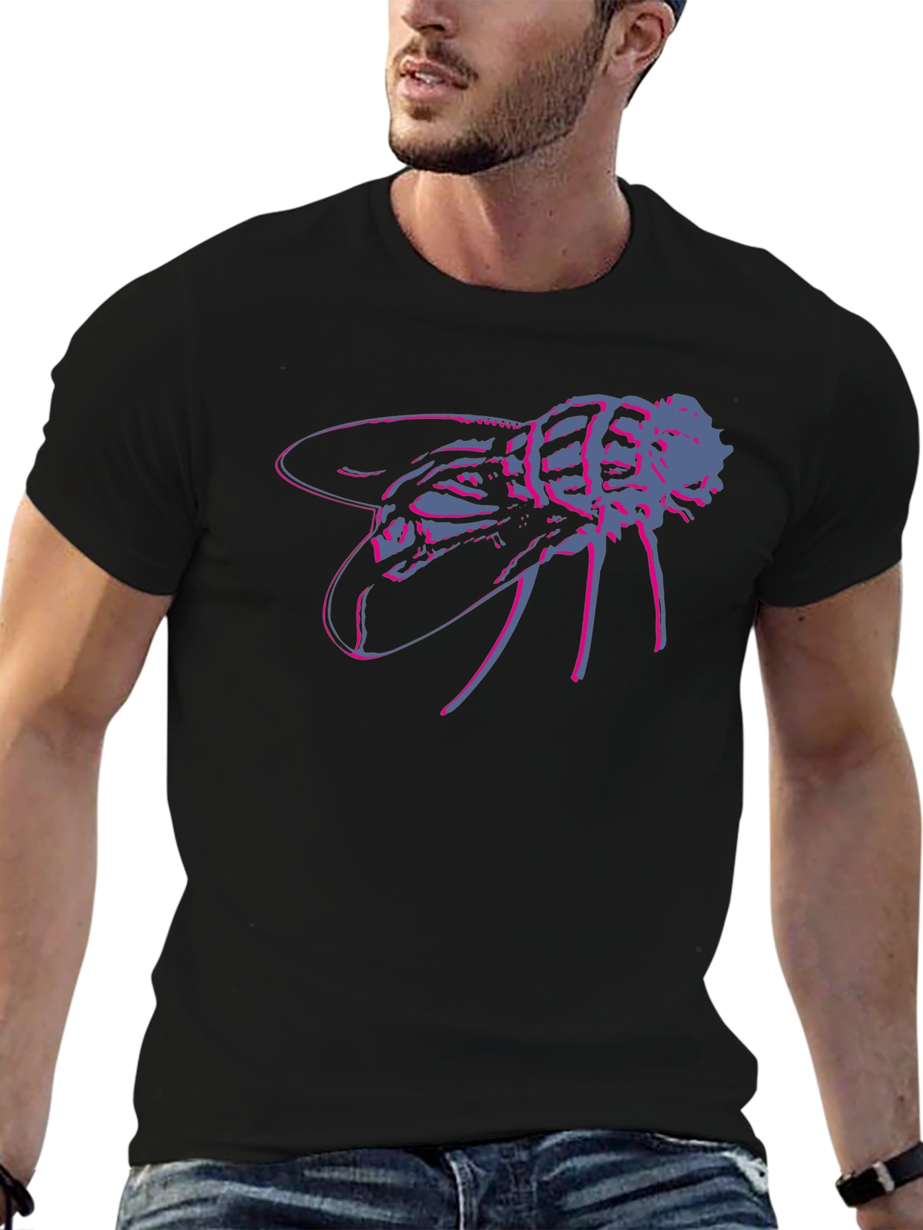 Fly Graphic Black T-Shirt - Bold & Unique Design