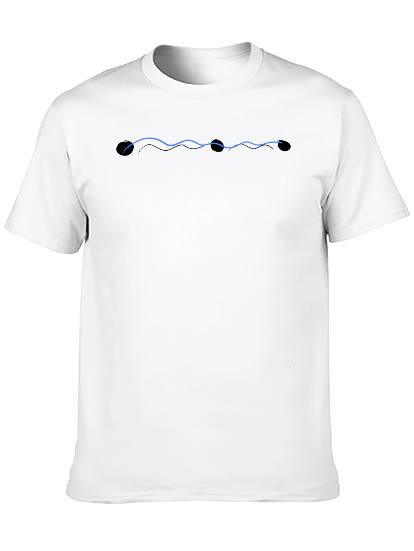 Modern Wave Graphic Black T-Shirt
